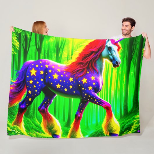 Unicorn Fleece Deken (In situ)