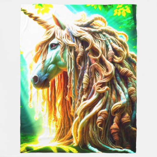 Unicorn Fleece Deken (Voorkant)