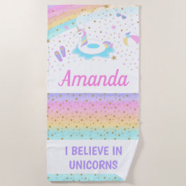 Unicorn Float Beach Towel Strandlaken