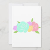 Unicorn Floral Birthday Party Invitation  (Dos)