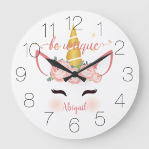 Unicorn Floral Grote Klok