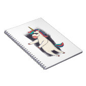 Unicorn Floss Dance Notitieboek (Rechterzijde)
