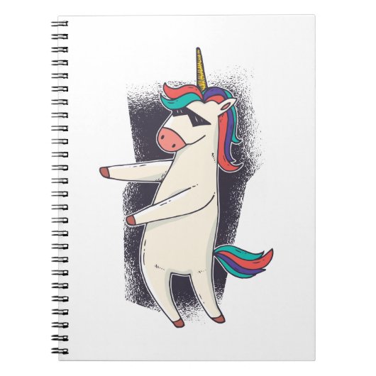 Unicorn Floss Dance Notitieboek (Voorkant)