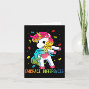 Unicorn Flossing Puzzle Piece Autism Awareness Gir Kaart