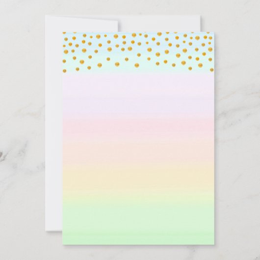 Unicorn, Flowers en Confetti Birthday Kaart (Achterkant)