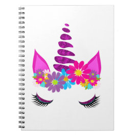 Unicorn Flowery Super Cute Girly Notitieboek