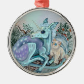 Unicorn Foal Cosy Cuddles Ornement de vacances (Devant)