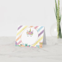 Unicorn Food Tents Labels Birthday Party