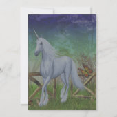Unicorn Forest Gate Schattige Fantasy Party Kaart (Achterkant)