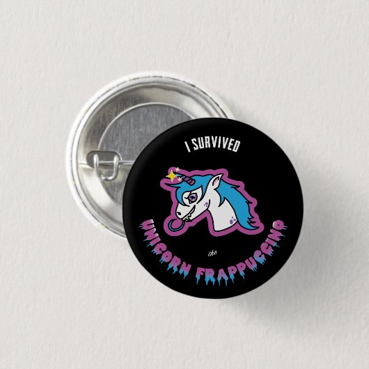 Unicorn Frapp Ronde Button 3,2 Cm (Voorkant /achterkant)
