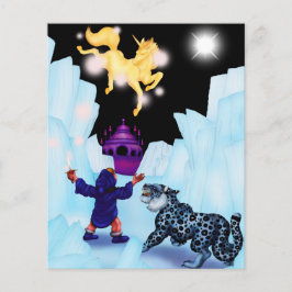 Unicorn Freedom Divine Boy Snow Leopard Fantasy An