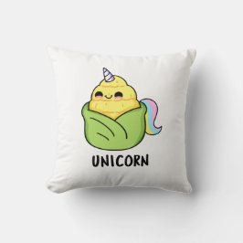 Unicorn Funny Baby Corn Pun Kussen