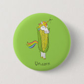 Unicorn Funny Corn Button Pin (Voorkant)