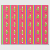 Unicorn Funny Corn Wrapping Paper Cadeaupapier (Vlak)