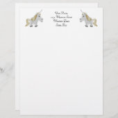 Unicorn Gepersonaliseerd Briefhoofd (Voorkant / Achterkant)