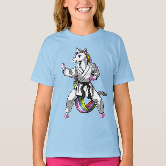 Unicorn Girl Karate Ninja T-shirt (Voorkant)