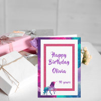 Unicorn girly fantasy roze paars 10e verjaardag
