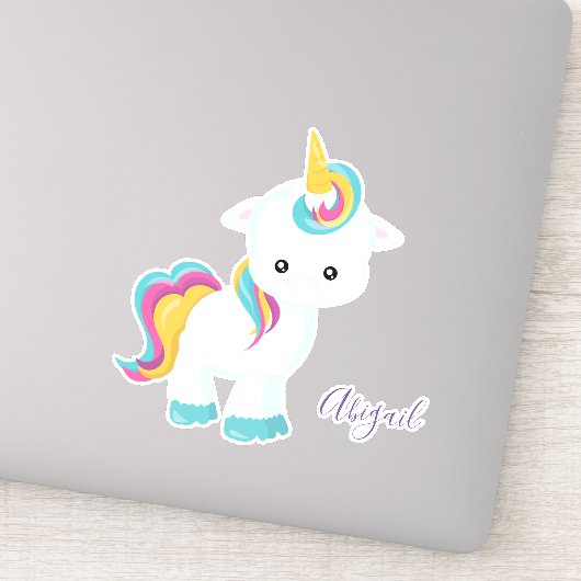Unicorn girly sticker (Detail)