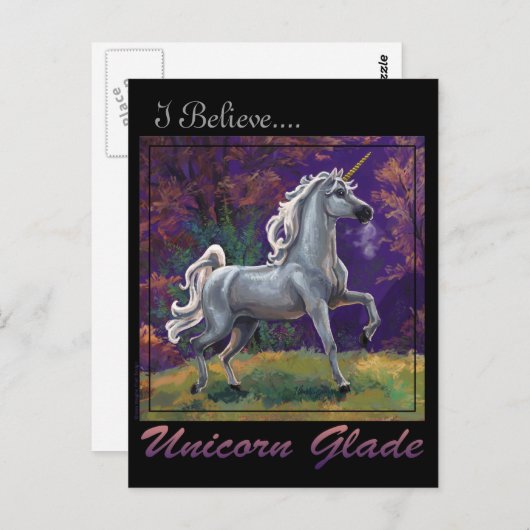 Unicorn Glade Briefkaart (Voorkant / Achterkant)