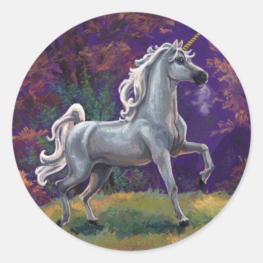 Unicorn Glade Ronde Sticker (Voorkant)
