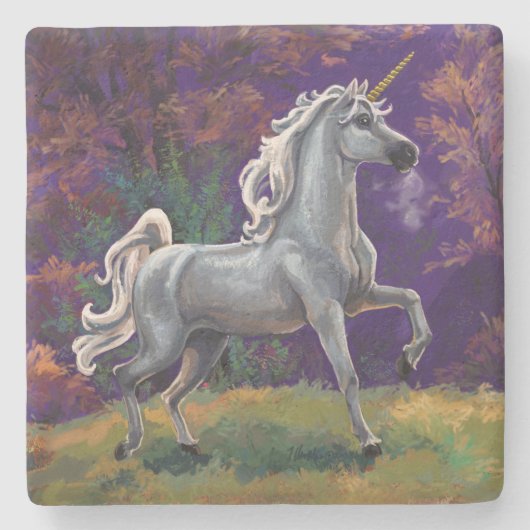 Unicorn Glade Stenen Onderzetter (Voorkant)