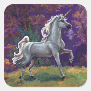 Unicorn Glade Vierkante Sticker