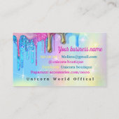 Unicorn Glitter Drift Visitekaartje (Achterkant)