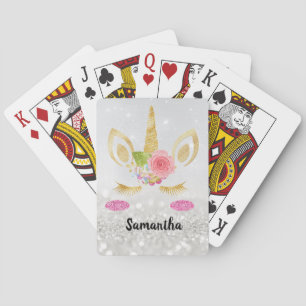 Unicorn Glitter Pokerkaarten