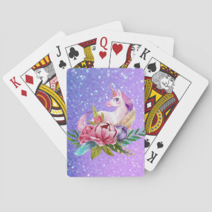 Unicorn Glitter Pokerkaarten