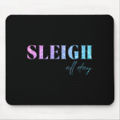 Unicorn Glitter Sleigh All Day Christmas Muismat (Voorkant)