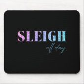 Unicorn Glitter Sleigh All Day Christmas Muismat (Voorkant)
