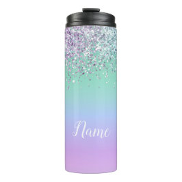 Unicorn Glitter Thermal Personalized Tumbler Thermosbeker