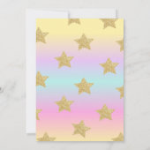 Unicorn Glow Roller Skating Invitation, Unicorn Kaart (Achterkant)