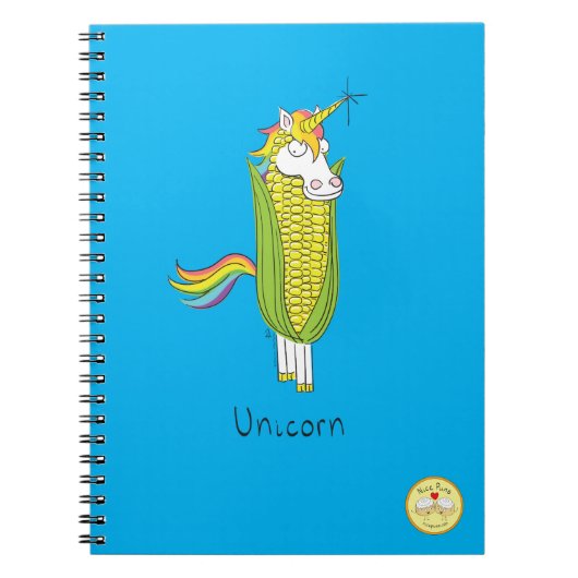 Unicorn Grappige Maïs Notitieboek (Voorkant)