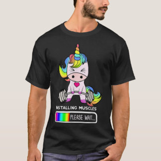 Unicorn Gym, Installerend Muscles Unicorn Weightli T-shirt