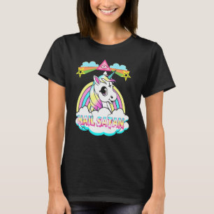 Unicorn Hail Satan Death Metal Tshirt Rainbown
