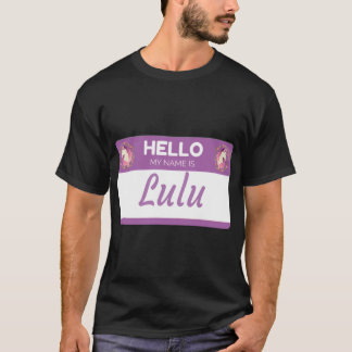 Unicorn Hallo mijn naam is Lulu - Gift voor iemand T-shirt