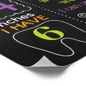 Unicorn Halloween Pumpkin First Birthday board Poster (Hoek)