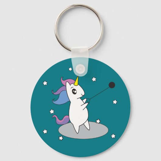 Unicorn Hammer Throw Track en Field Sleutelhanger (Voorkant)