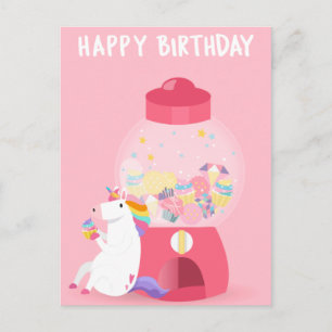 Unicorn Happy Birthday Briefkaart