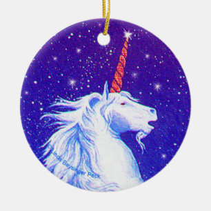 Unicorn Head Keramisch Ornament