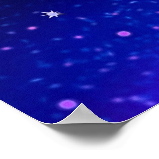 Unicorn heelal sterren in het heelal poster (Hoek)