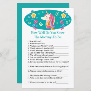 Unicorn Hoe goed ken je het baby shower spel?