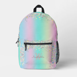 Unicorn holografische glitter bedrukte rugzak