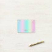 Unicorn holografische glitter post-it® notes (Op bureau)