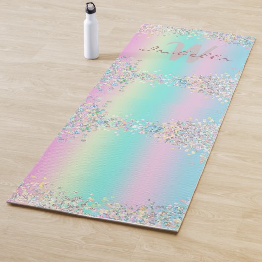 Unicorn holografische glitter yogamat (In situ)