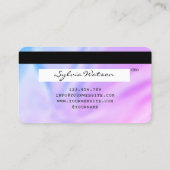 Unicorn Holograph Modern Credit Kaart Logo Visitekaartje (Achterkant)