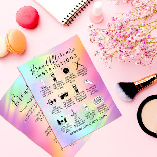 Unicorn Holographic Brows Aftercare Icon Business Visitekaartje