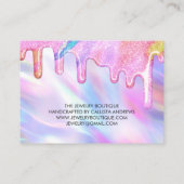 Unicorn Holographic Glitter Customer Hartelijk dan Visitekaartje (Achterkant)