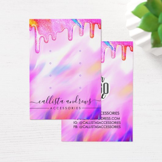 Unicorn Holographic Glitter Drift Logo Visitekaartje (Bureau)